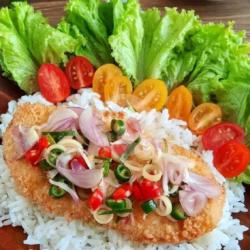 Nasi Chicken Katsu Sambel Matah