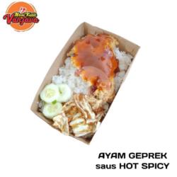 Nasi Ayam Geprek Saus Hot Spicy