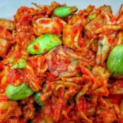 Paket Tempe Tahu Teri Pete Sambalado   Nasi   Free Aqua Gelas