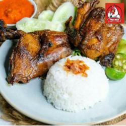 Ayam Bakar Penyet Sambel Ijo   Nasi