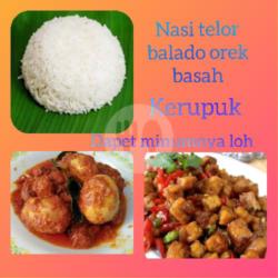 Nasi Telor Balado Orek Porsi Nya Bikin Kenyang