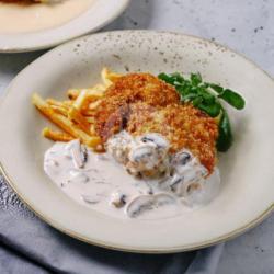 Creamy Mushroom Chicken Steak