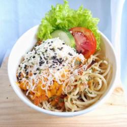 Pasta Spaghetti Ayam Katsu Saus Keju