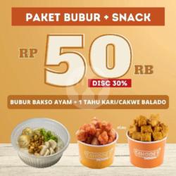 Bubur Bakso Ayam   Tahu Kari/cakwe Balado