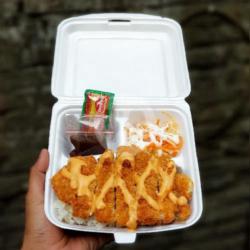 Nasi Chicken Katsu Keju