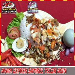 Ayam Geprek Sambel Telor Asin