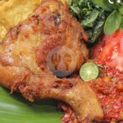 Ayam Penyet Tempe Terong Sambal Ikan Asin , Tanpa Nasi