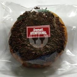 Donat Kentang Topping Cokelat Original