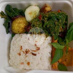 Nasi Kepala Penyet Sambal Ijo