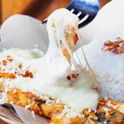 Ayam Tulang Lunak Mozzarella   Nasi