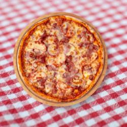 Beef Bacon Cheese Thin Crust Pizza