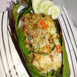 Nasi Bakar Cumi Asin