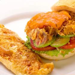 Chicken Burger Crispy   Cheese   Omelette