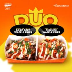 Meat Me Fries Duo (crispy Chicken (hot Nashville) & Premium Beef)