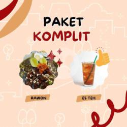 Paket Komplit  (rawon   Nasi   Tempe   Telur Asin   Kerupuk Udang   Es Teh)