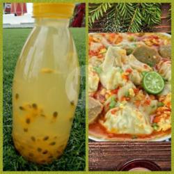 Paket Hemat Seblak Pangsit Super Bahagia  Minuman Syrup Markisa Original