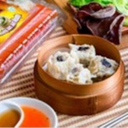 Dimsum Ayam Toping Jamur Pack ( Dimsum Jamur Isi 4 Pcs   Saus Sambal Ini Dimsum )