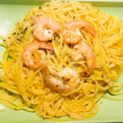 Garlic Prawn Spaghetti