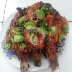 Nasi Ikan Mujair Bakar Komplit