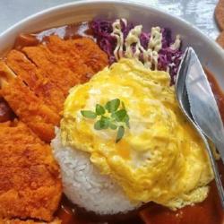 Nasi   Chicken Katsu   Telor Ceplok/dadar