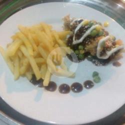 Paket French Fries Ayam Blackpepper