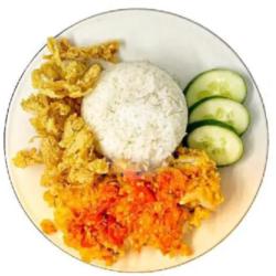 Nasi Jamur Crispy Geprek