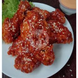 Fire Chicken Spesial Ber-4 ( Free 4 Soft Drinks )