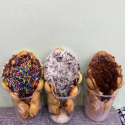 Bubble Waffle Coklat