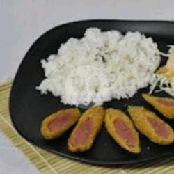 Nasi Sosis Katsu Bbq