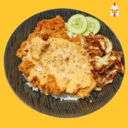 Nasi Ayam Creamy Cajun