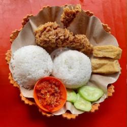 Paket Duo Nasi Ayam Geprek Sambal Bawang