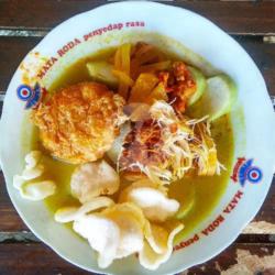 Lontong Opor Ayam Suwir   Perkedel