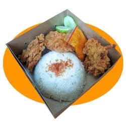 Nasi Ayam Jamur Krispy