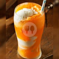 Es Jeruk Susu Float Vanila Cream