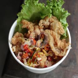 Nasi Kulit Ayam Sambel Matah