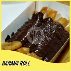 Banana Roll Full Coklat Susu