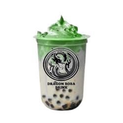 Dalgona Avocado Milk Boba