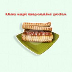 Roti Bakar Abon Sapi (asli) Mayonaise Pedas