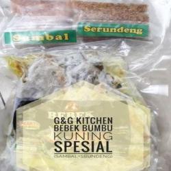 Bebek Bumbu Kuning 1 Ekor   Sambal   Serundeng (frozen)