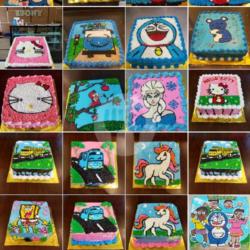 Tart Karakter (tayo, Doraemon, Hello Kitty, Little Poni) Stok Doraemon, Angry Bird, Tayo