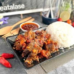 Nasi   Daging Sapi Gongso   Free Sambal