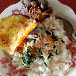 Nasi Pecel Telur / Ati / Kepala