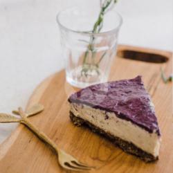 Vegan Blueberry - Cashew Cream Cheese Cake