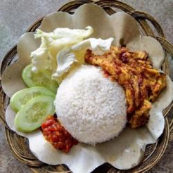 Nasi, Telur Jamur Bakar Kremes