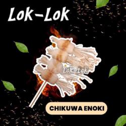 Sate Chikuwa Enoki /// Loklok Suki Satay Angkringan Seafood Bakar Panggang Dengan Olesan Dan Saos