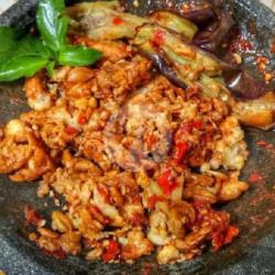 Nasi Tempe Terong Penyet Sambel Terasi