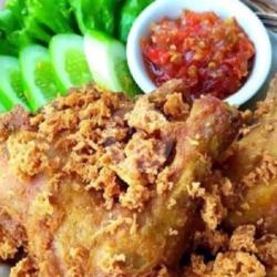 Ayam Kremes Tanpa Nasi Sambel Belacan