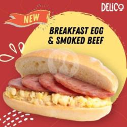 Breakfast Egg & Smoked Beef Sandwich