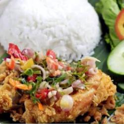 Nasi Ayam Nachos Sambel Matah