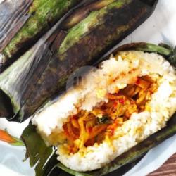 Nasi Bakar Ikan Tongkol Kemangi Pedas